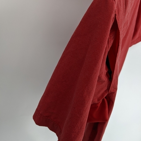 Columbia Vented Fishing Shirt Snap Button Red Short Sleeve Outdoor Hiking - Picture 8 of 8